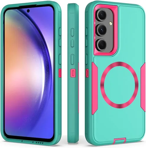 Vista 20 de Funda diseñada para Samsung Galaxy S22 Ultra, magnética, protección contra caídas de servicio pesado, protección de doble capa, compatible