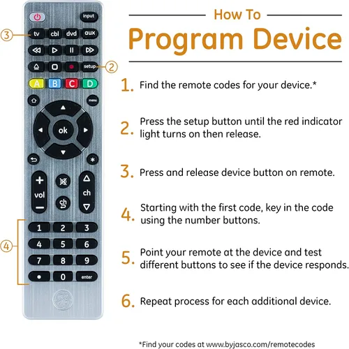 Vista 4 de GE 33709 - Control remoto universal para 4 dispositivos, serie Designer, níquel cepillado/plata