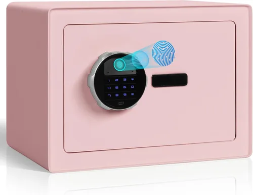 Vista 8 de PATRON Caja de seguridad biométrica con cerradura de huellas dactilares Rosa