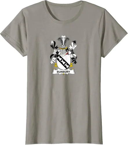 Vista 25 de Bunbury Coat of Arms - Camiseta con escudo familiar Negro