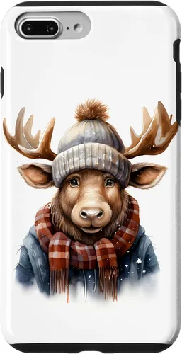 Vista 12 de Cute Moose with Winter Hat & Scarf Case for iPhone 17