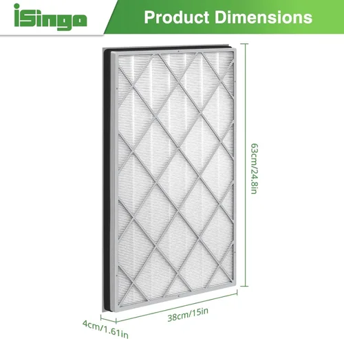 Vista 4 de Filtro de repuesto HE601 compatible con purificador de aire Shark 6 modelos de ventilador HE601 / HE602, #HE6FKPET, filtro de 3 etapas, 1 paquete