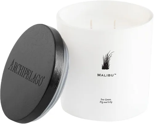 Vista 10 de Archipelago Botanicals Aspen Luxe - Vela Aspen Bark, aroma a ámbar y almizcle, elegante vela en tarro de vidrio blanco, cera de coco, mechas dobles