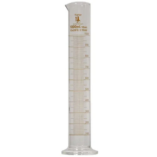 Vista 3 de Karter Scientific 412B3, cilindro graduado de 0.3 fl oz, base redonda, vidrio de borosilicato 3.3 (individual)