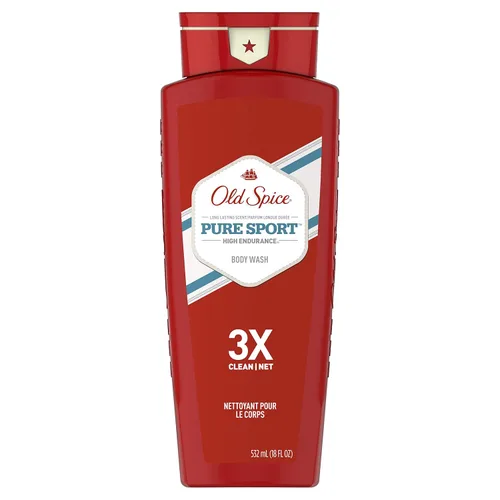 Vista 11 de Old Spice Gel de baño de alta resistencia para hombres, aroma puro deportivo, 18 onzas líquidas (18.0 fl oz)