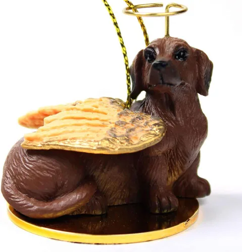 Vista 179 de Conversation Concepts Adorno navideño: Chihuahua, pelo largo 19-Dorado