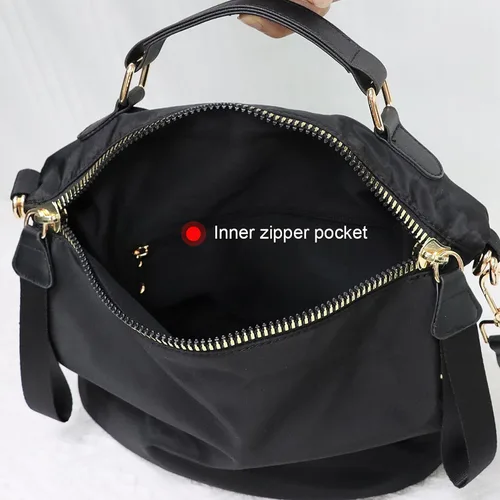 Vista 7 de Bolso de nailon para mujer, antirrobo, casual, ligero, para viajes, compras, bolsa cruzada impermeable