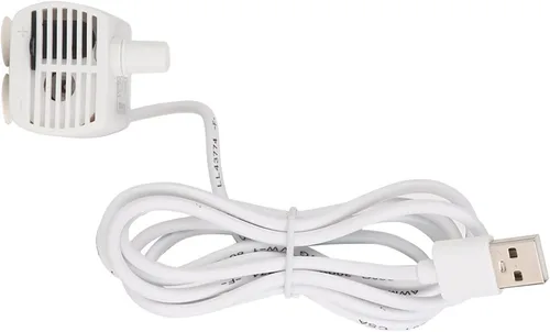 Vista 5 de JTLB Bomba de fuente de agua para gatos, repuesto de bomba USB blanca de 7 x 7 x 5, bomba de agua sumergible para acuario de peces, dispensador
