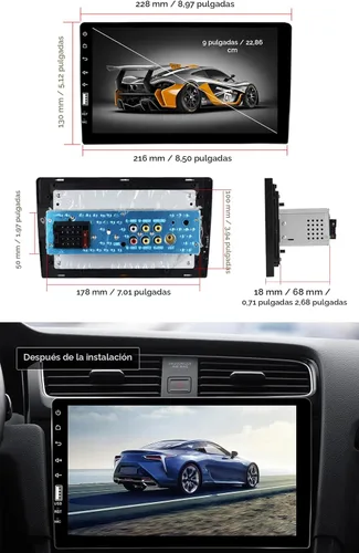 Vista 8 de Estéreo de automóvil de un solo DIN con Bluetooth de 9 pulgadas, pantalla táctil HD, estéreo para automóvil con cámara de respaldo + micrófono