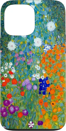 Vista 23 de Funda para iPhone 16 Gustav Klimt Flower Garden