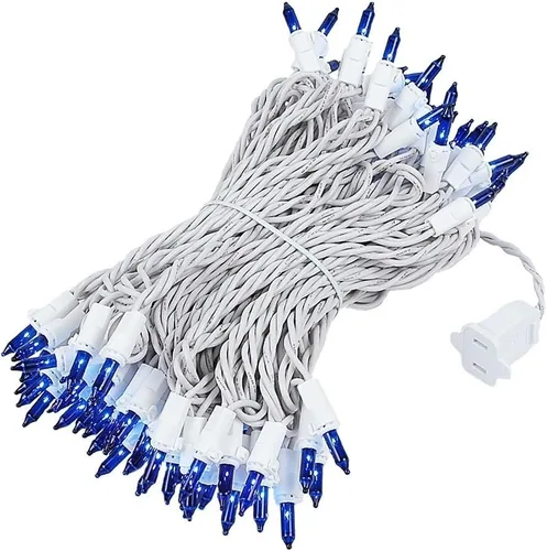 Vista 16 de Novelty Lights - Cadena de 100 mini luces incandescentes con bulbo, 50 pies, espaciadas cada 6 pulgadas, con cable blanco, con certificación UL