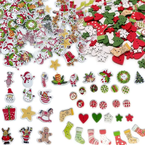 Vista 20 de 500-700 PZA Botones de Resina Marrón Claro, Varios Tamaños y Formas para Costura Infantil, Manualidades DIY, Botones Pintados a Mano para Arte