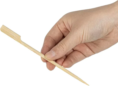 Vista 14 de Restaurantware Pinchos de bambú de 5.9 pulgadas, 100 púas de bambú desechables resistentes – Cabeza de paleta resistente de bambú para aperitivos