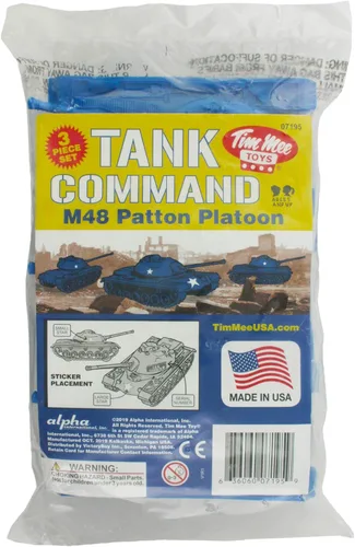 Vista 5 de TimMee - Tanques de juguete para hombres de plástico del ejército - Azul WW2 3pc - Hecho en Estados Unidos