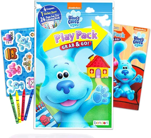 Vista 3 de Fast Forward Blues Clues Mini Backpack Set - Bundle with 12 Blues Clues Backpack for Toddlers Mini Coloring Book Stickers More Blues Clues Mini