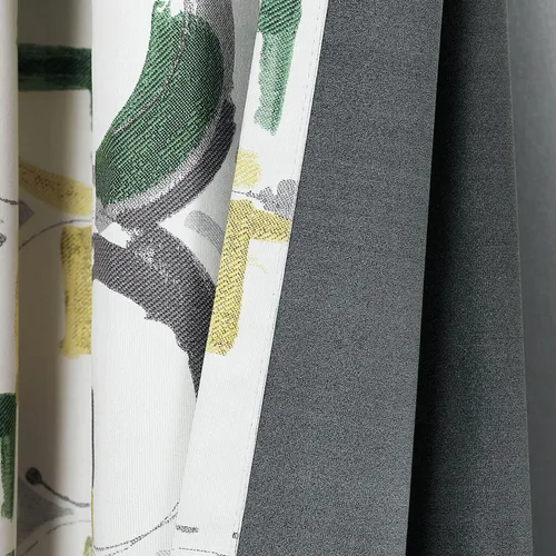 Vista 5 de VOGOL Cortinas opacas para guardería, habitación de niños de 63 pulgadas de largo, coloridos círculos abstractos impresos, ojales geométricos