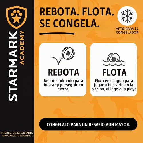 Vista 9 de Starmark Treat Dispensing Chew Ball - Juguete resistente para perros, mediano/grande para razas grandes