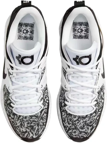 Vista 4 de Nike KD 15 - Zapatos de baloncesto para hombre, BlancoNegro
