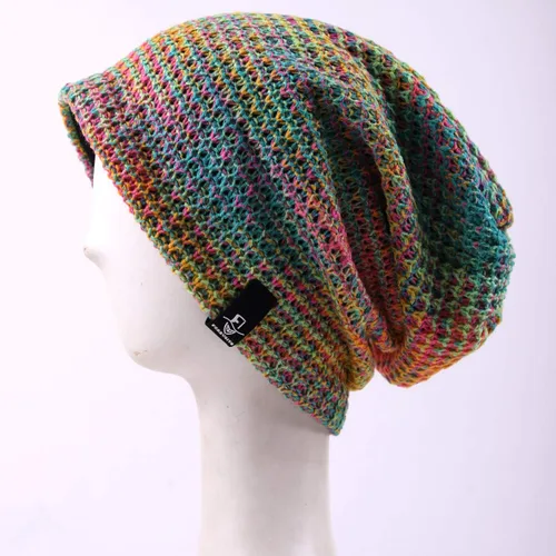 Vista 4 de HISSHE Gorro holgado para mujer, boina de punto, gorra de calavera holgada para invierno y verano, B08w