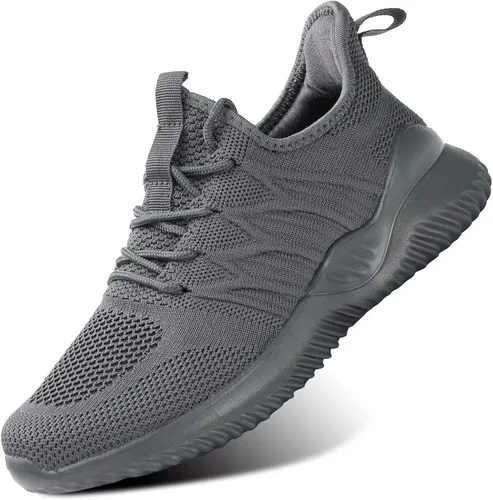 Vista 8 de KEEZMZ Womens Ladies Walking Running Shoes Slip On Lightweight Casual Tennis Sneakers Clothes Shoes Beige