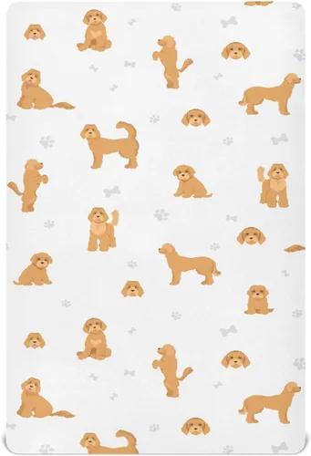 Vista 9 de English Bulldog - Sábanas transpirables para colchón de cuna, suaves y transpirables de 39 x 27 x 5 pulgadas Color: 12
