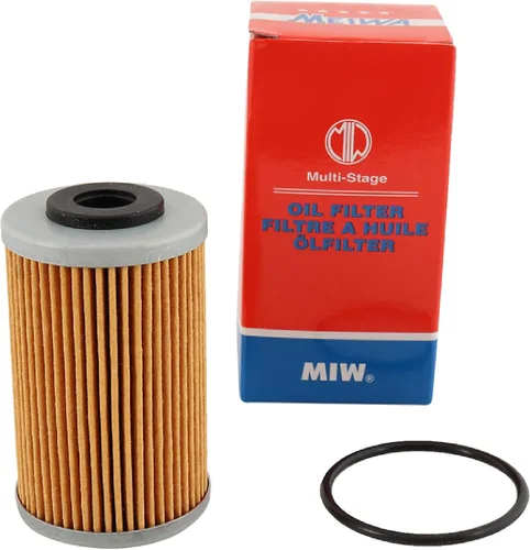 Vista 4 de MIW KT8007 Filtro de aceite compatible con/reemplazo para KTM 500 EXC 12 13 14 15 16 77038005044, 500 EXC Six Days 16 77038005044, 250 SX-F 05 06 07