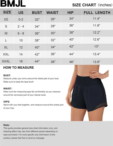 Vista 6 de BMJL Pantalones cortos deportivos para mujer, pantalones cortos deportivos para correr, de secado rápido, cintura alta, pantalones cortos