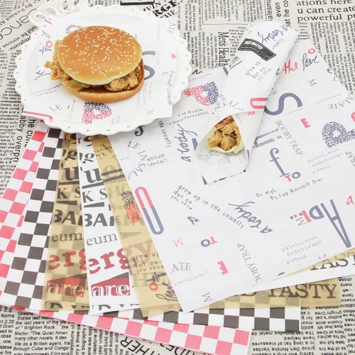 Vista 3 de Papel Premium para Delicatessen de 12"x12" - Paquete de 200 - Resistente al Agua y Grasa, Forros a Prueba de Grasa para Bandejas de Comida Kraft