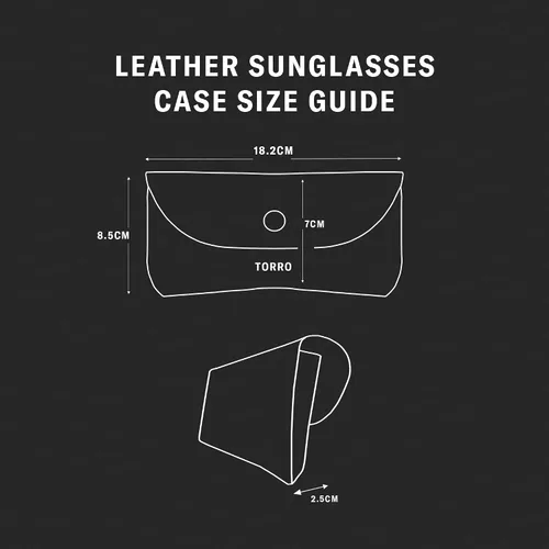 Vista 6 de TORRO Estuche para gafas de sol y gafas en piel auténtica de calidad