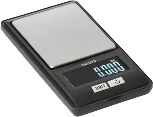 Vista 2 de Taylor Báscula digital de alta precisión con tapa, 16OZ/500G, color negro