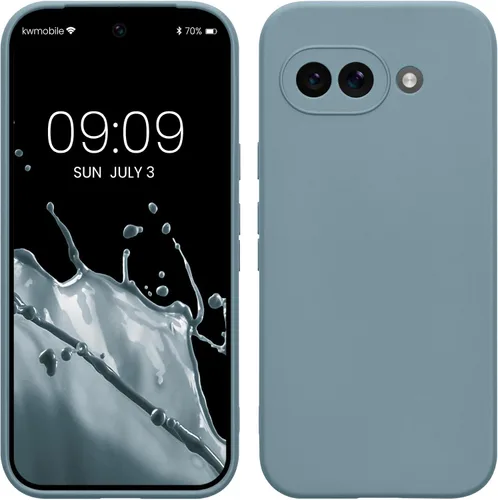 Vista 124 de kwmobile Funda compatible con Google Pixel 9 - Funda protectora delgada de TPU para teléfono - Acabado mate suave - Piedra antigua