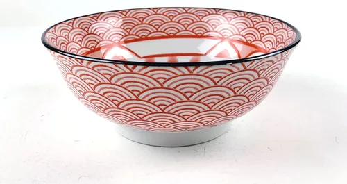 Vista 6 de JapanBargain 4694 - Juego de 2 cuencos de sopa y cucharas japonesas grandes de porcelana japonesa, cuencos de ramen con patrón de gato de la suerte