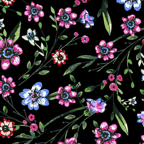 Vista 5 de Sloggers 5122DSYBK06 - Zapatos de jardín impermeables y cómodos, talla 6, estampado primaveral de color negro