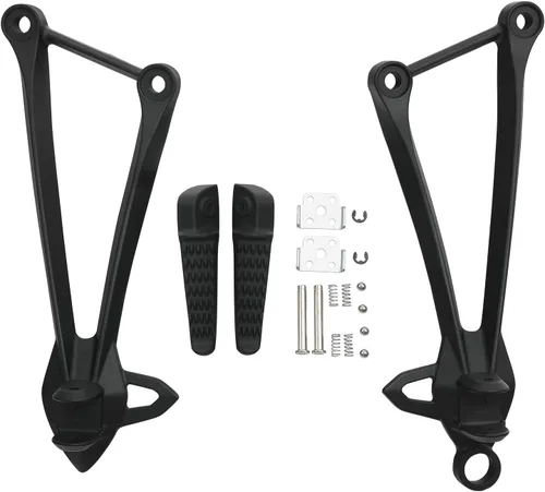 Vista 9 de TCT-MOTORPARTS Reposapiés trasero negro para Kawasaki Ninja ZX6R 09-24 ZX10R 2008-2010 ZX636 2013-2025