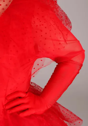 Vista 5 de Vestido de Boda Rojo Talla Plus para Mujer Multicolor