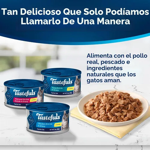 Vista 4 de Blue Buffalo Tastefuls - Paquete variado de alimentos húmedos para gatos