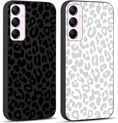Vista 47 de Pack de 2 fundas con estampado de guepardo para Samsung Galaxy A03s 4G de 6.5", fundas de diseño de patrón de leopardo de lujo, de silicona suave
