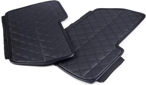 Vista 6 de 2 fundas para reposabrazos de consola central para Toyot@Tundra 2022-2025 /Sequoia 2023-2025, accesorios de cuero, protector de cojín para Negro