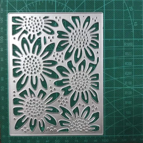 Vista 6 de COMFEELING Troqueles de metal con diseño de girasol para hacer tarjetas, plantilla de marco para manualidades, álbum de fotos, álbum de recortes
