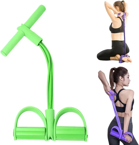 Vista 17 de Banda de resistencia elástica multifuncional para yoga, extractor de pedal de estiramiento mejorado 2026 con asas para entrenamiento de cuerpo