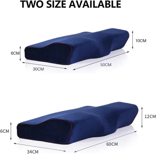 Vista 7 de Almohadas ortopédicas para el cuello para aliviar el dolor, dormir de lado, almohada cervical cervical de espuma viscoelástica, almohadas cervicales