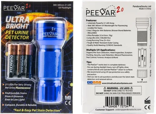 Vista 8 de Aurora - Pintura de 1.7 fl oz (brillo verde) con paquete de antorcha UV PeeDar 2.0.