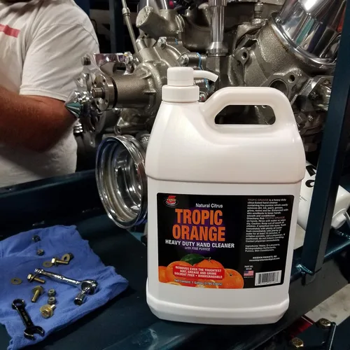 Vista 5 de Force 5 Tropic Orange - Limpiador de manos resistente con piedra pómez fina. Limpiador de manos industrial, limpiador de manos de loción de acción