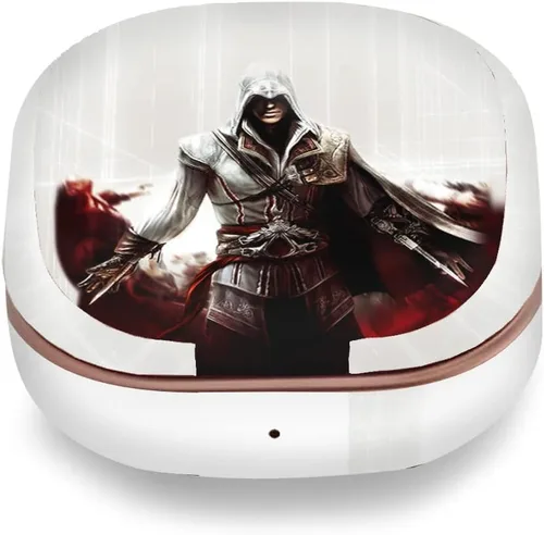 Vista 7 de Head Case Designs Calcomanía de vinilo con licencia oficial de Assassin's Creed Belt Crest II, compatible con Buds Live/Buds Pro / Buds2
