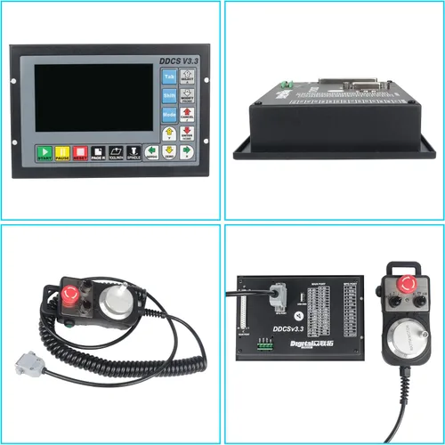 Vista 2 de CNCTOPBAOS 4 Axis CNC Controller Offline Stand Alone PLC DDCSV3.3 w/MPG DC24V, 500KHz,VFD/Spindle/Stepper/Servo Motor Motion Control