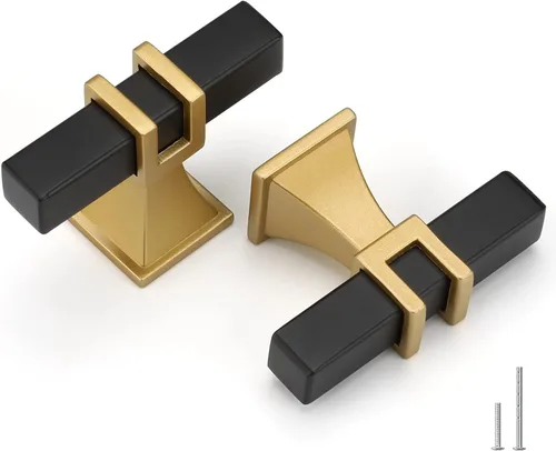 Vista 20 de Goldenwarm Paquete de 5 tiradores de gabinete negros de 3 pulgadas de aleación de zinc negro mate para gabinete, manijas de tocador, cajones
