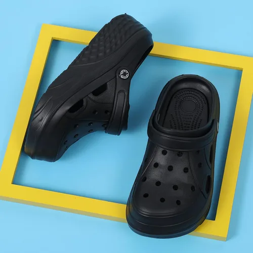 Vista 5 de SECHRITE Zuecos de plataforma para mujer, zapatos de jardín, impermeables, para playa, piscina, sandalias de verano, pantuflas para el hogar, serie