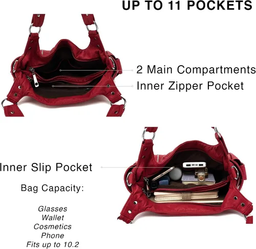 Vista 4 de Scarleton Bolso de mano para mujer, monederos para mujer, bolsos de hombro para mujer, H1292