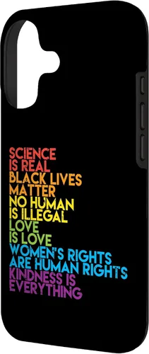 Vista 2 de Science is Real Black Lives Matter Rainbow LGBT Pride Gift Case for iPhone 17