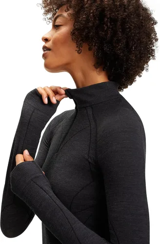 Vista 5 de FALKE - Camisa extra cálida para mujer con cremallera y cuello - negro